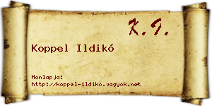 Koppel Ildikó névjegykártya